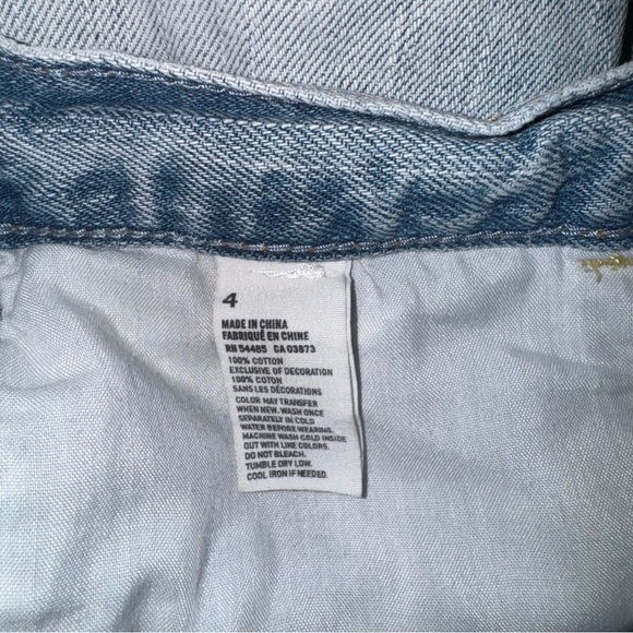 American Eagle Outfitters Light Blue Distressed Jean Shorts - Picture 7 of 7